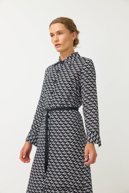 Clothing Black white Kate Sylvester Women Marion Shirt Dress J4V2R10