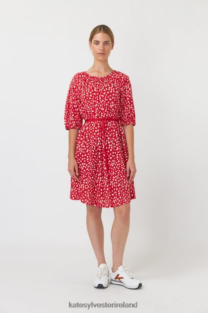 Clothing Red Kate Sylvester Women Pebbles smock dress J4V2R147