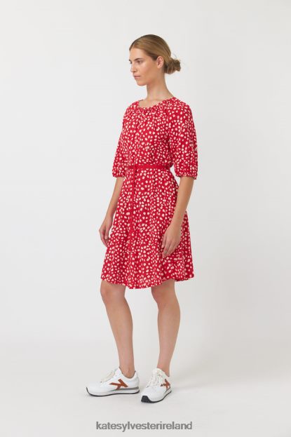Clothing Red Kate Sylvester Women Pebbles smock dress J4V2R147