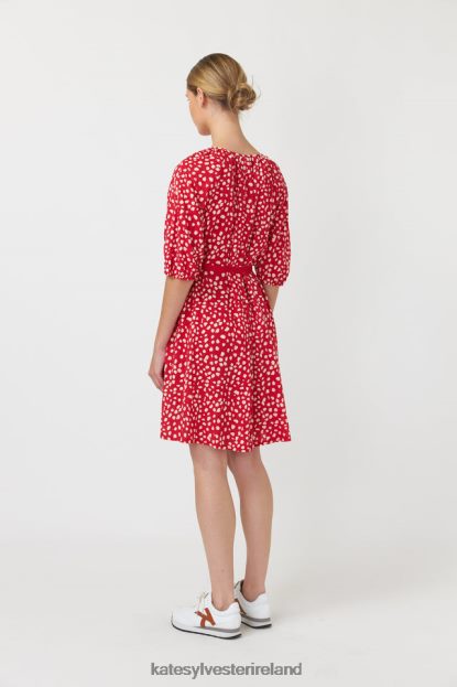 Clothing Red Kate Sylvester Women Pebbles smock dress J4V2R147