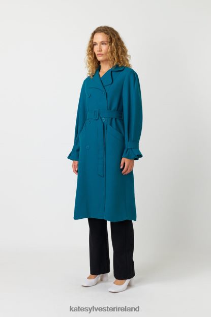 Clothing Turquoise Kate Sylvester Women Natalia trench J4V2R268