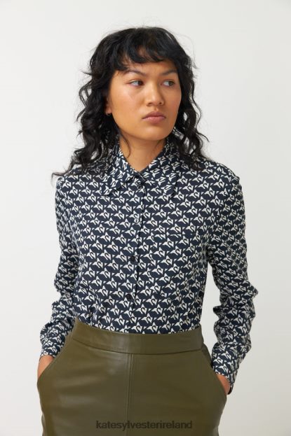 Clothing Black white Kate Sylvester Women Leda Shirt J4V2R9