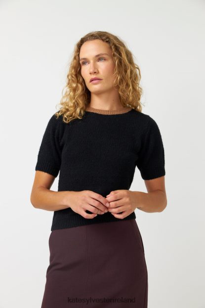 Clothing Black Kate Sylvester Women Fluffy top J4V2R159