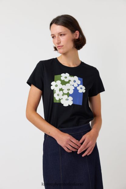 Clothing Black Kate Sylvester Women Pop flowers t-shirt J4V2R225