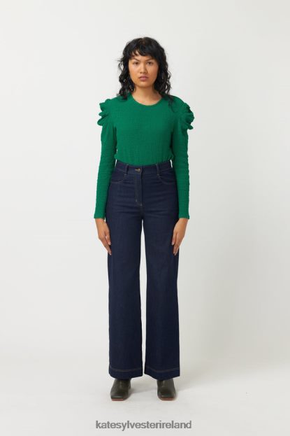 Clothing Grass green Kate Sylvester Women Crinkle Top J4V2R34