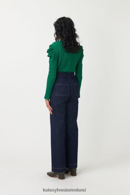 Clothing Grass green Kate Sylvester Women Crinkle Top J4V2R34