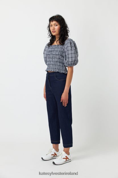 Clothing Ink Kate Sylvester Women Gingham shirred top J4V2R227