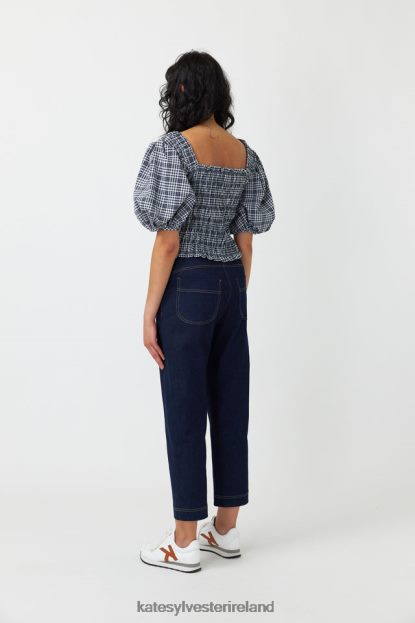 Clothing Ink Kate Sylvester Women Gingham shirred top J4V2R227