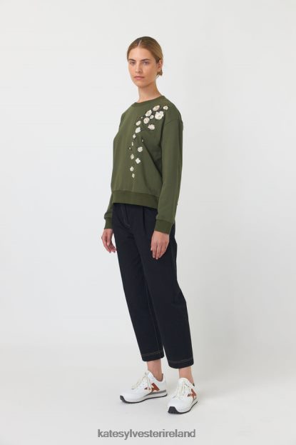 Clothing Olive Kate Sylvester Women Falling roses sweatshirt J4V2R183