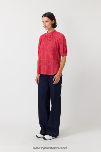 Clothing Pink Kate Sylvester Women Seersucker top J4V2R232