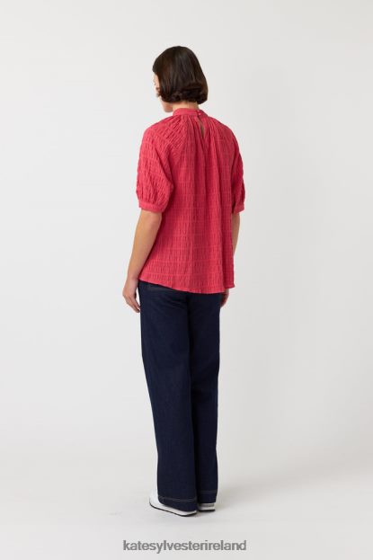 Clothing Pink Kate Sylvester Women Seersucker top J4V2R232