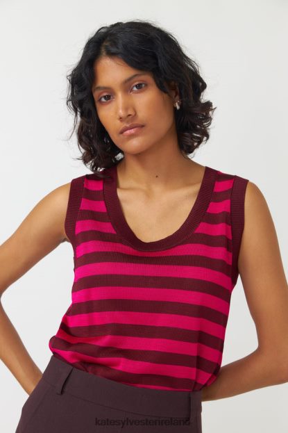 Clothing Pink stripe Kate Sylvester Women Venetia tank J4V2R203