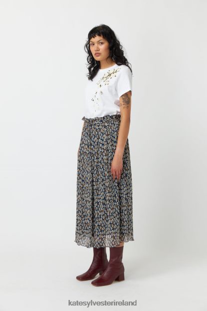 Clothing White Kate Sylvester Women Falling roses t-shirt J4V2R182