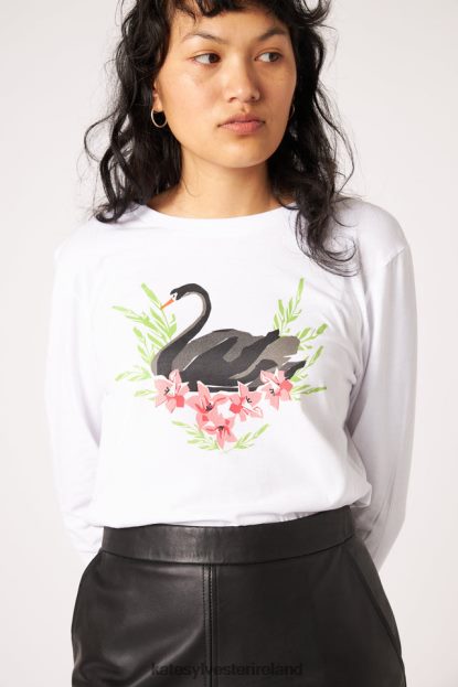 Clothing White Kate Sylvester Women Swan Long Sleeve J4V2R6