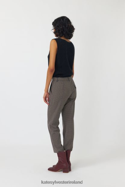 Clothing Mocha Kate Sylvester Women Checked cropped trouser J4V2R243